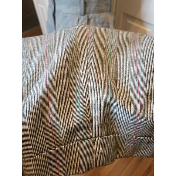 Vintage 80's Gray/Pink Pinstripe Pleated Pants 12 High Waisted Preppy Old Money - Picture 6 of 8